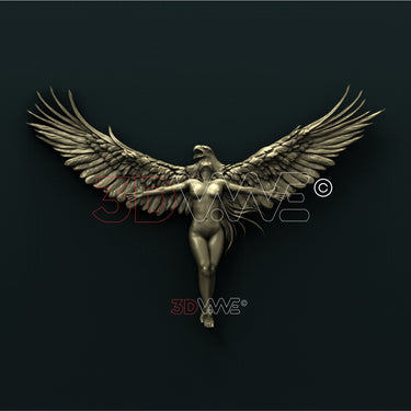 EAGLE WOMAN 3D STL 3DWave